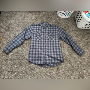 Dixxon Men’s Flannel S&S Cycle TEARDROP Pearl Snap Button Up Shirt Sz L